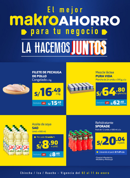 Catálogo digital tiendas Ica, Chincha y Huacho. Makro Tu mejor aliado